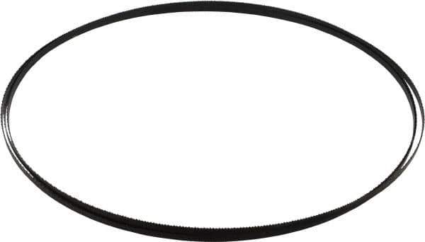 Starrett - 14 TPI, 10' Long x 1/4" Wide x 0.025" Thick, Welded Band Saw Blade - Carbon Steel, Toothed Edge, Raker Tooth Set, Flexible Back, Contour Cutting - Apex Tool & Supply