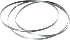 Starrett - 10 TPI, 7' 9-1/2" Long x 3/8" Wide x 0.025" Thick, Welded Band Saw Blade - Carbon Steel, Toothed Edge, Raker Tooth Set, Flexible Back, Contour Cutting - Apex Tool & Supply