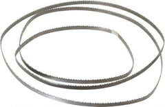 Starrett - 10 TPI, 4' 8-7/8" Long x 1/4" Wide x 0.025" Thick, Welded Band Saw Blade - Carbon Steel, Toothed Edge, Raker Tooth Set, Flexible Back, Contour Cutting - Apex Tool & Supply