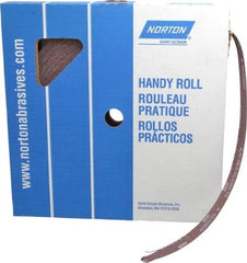 Norton - 1" x 50 Yd 50 Grit Aluminum Oxide Cloth Roll - Coarse Grade, J Weighted Backing - Apex Tool & Supply