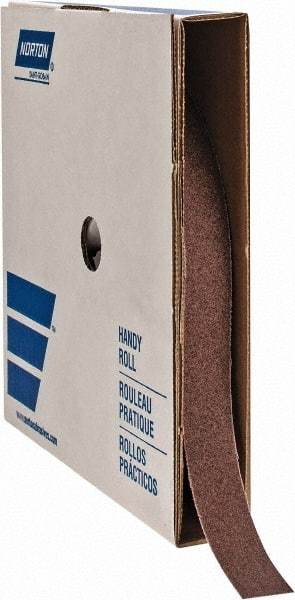 Norton - 1" x 50 Yd 80 Grit Aluminum Oxide Cloth Roll - Medium Grade, J Weighted Backing - Apex Tool & Supply
