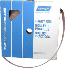 Norton - 1" x 50 Yd 100 Grit Aluminum Oxide Cloth Roll - Fine Grade, J Weighted Backing - Apex Tool & Supply