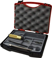 Shaviv - 12 Piece High Speed Steel Blade Hand Deburring Tool Set - B, U Blade Holder, B10, B11, B20, B30;BUS1, BUS2, BUS31, BUS4;E500C Blades, For Flat Surface, Hole Edge, Hole Inner Surface, Straight Edge - Apex Tool & Supply
