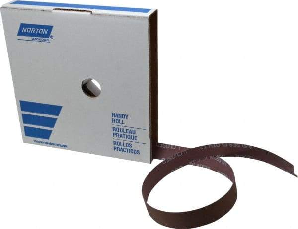 Norton - 1" x 50 Yd 600 Grit Aluminum Oxide Cloth Roll - Extra Fine Grade, J Weighted Backing - Apex Tool & Supply