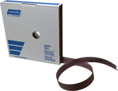 Norton - 1" x 50 Yd 600 Grit Aluminum Oxide Cloth Roll - Extra Fine Grade, J Weighted Backing - Apex Tool & Supply