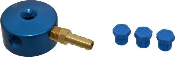 Loc-Line - 1/4" Hose Inside Diam, 1/4 NPT, Coolant Hose Magnetic Base - For Use with Loc-Line Modular Hose System and Shields, 5 Pieces - Apex Tool & Supply