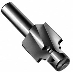 Made in USA - 7/8-14" Port, 1.415" Spotface Diam, 5/8" Tube Outside Diam, Plain Pilot, Straight Shank, High Speed Steel Porting Tool - Apex Tool & Supply