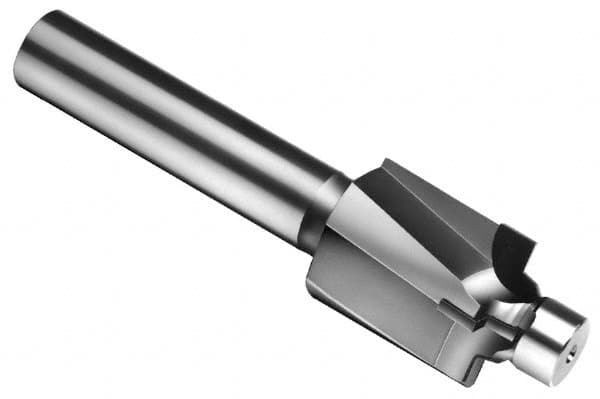 Made in USA - 1/2-20" Port, 0.926" Spotface Diam, 5/16" Tube Outside Diam, Plain Pilot, Straight Shank, Carbide Tipped Porting Tool - Apex Tool & Supply