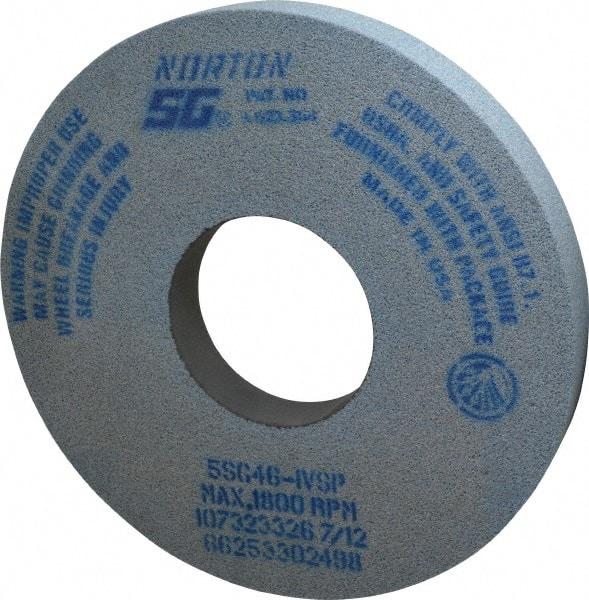 Norton - 14" Diam x 5" Hole x 1-1/2" Thick, I Hardness, 46 Grit Surface Grinding Wheel - Ceramic, Type 1, Coarse Grade, 1,800 Max RPM, Vitrified Bond, No Recess - Apex Tool & Supply
