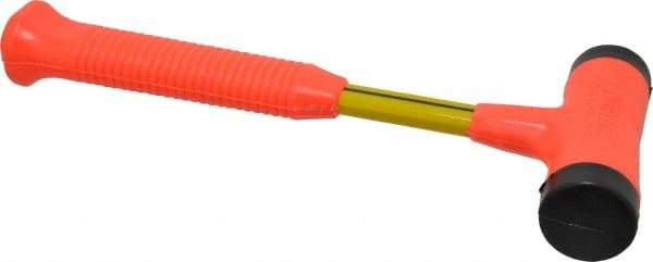 NUPLA - 16 oz Head 1-3/8" Face Diam Fiberglass Slim Head Dead Blow Hammer - 12" OAL, Fiberglass Handle - Apex Tool & Supply