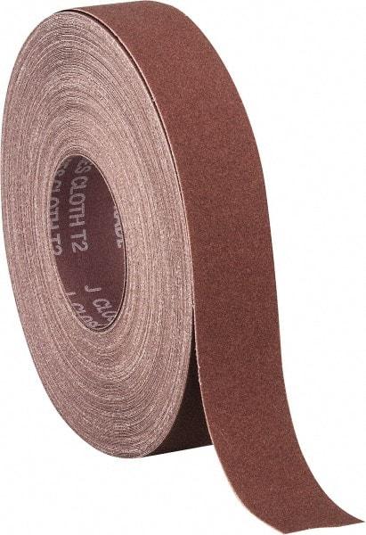Norton - 1-1/2" x 50 Yd 150 Grit Aluminum Oxide Cloth Roll - Very Fine Grade, J Weighted Backing - Apex Tool & Supply