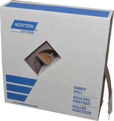Norton - 1-1/2" x 50 Yd 180 Grit Aluminum Oxide Cloth Roll - Very Fine Grade, J Weighted Backing - Apex Tool & Supply