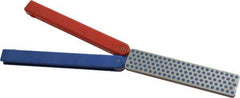 DMT - Fine/Coarse Grade, Double Sided Diamond Sharpener - 600/325 Grit, 25/45 Micron, Diamond Area 4.3" Long x 1" Wide, 9-1/2" Open Length, 5" Closed Length - Apex Tool & Supply
