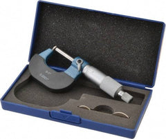 Value Collection - 1 Inch Measurement Range, 0.0001 Inch Graduation, Barrel Anvil, Ratchet Stop Thimble, Mechanical Tube Micrometer - Accurate Up to 0.0001 Inch, Accurate Up to 0.0001 Inch, Enamel Finish, Carbide - Apex Tool & Supply