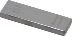 Mitutoyo - 0.123" Rectangular Steel Gage Block - Accuracy Grade 0, Includes Certificate of Inspection - Apex Tool & Supply