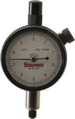 Starrett - 0.025" Range, 0-10 Dial Reading, 0.0001" Graduation Dial Drop Indicator - 1-11/16" Dial, 0.01" Range per Revolution - Apex Tool & Supply