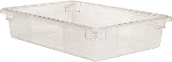 Rubbermaid - Rectangular, Clear Polycarbonate Food Tote Box - 6" High x 18" Wide x 26" Long - Apex Tool & Supply