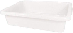 Rubbermaid - 4.6 Gal, White Polyethylene Tote Container - Nesting, 20" Long x 15" Wide x 5" High - Apex Tool & Supply