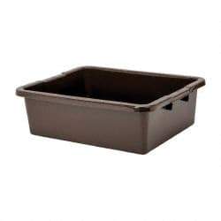 Rubbermaid - 7.1 Gal, Brown Polyethylene Tote Container - Nesting, 21-1/2" Long x 17.1" Wide x 7" High - Apex Tool & Supply