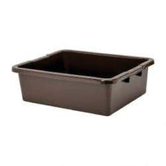 Rubbermaid - 7.1 Gal, Brown Polyethylene Tote Container - Nesting, 21-1/2" Long x 17.1" Wide x 7" High - Apex Tool & Supply
