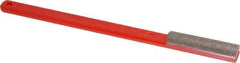 3M - 1-3/4" OAL Very Fine Half Round Sharpener Diamond File - 1/2" Wide, 1-3/4 LOC, Red - Apex Tool & Supply