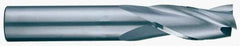 RobbJack - 5/8", 1-1/4" LOC, 5/8" Shank Diam, 3-1/2" OAL, 3 Flute, Solid Carbide Square End Mill - Single End, Uncoated, Spiral Flute, 30° Helix, Centercutting, Right Hand Cut, Right Hand Flute, Series C1-301 - Apex Tool & Supply