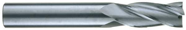RobbJack - 5/8", 7/8" LOC, 5/8" Shank Diam, 3-1/2" OAL, 4 Flute, Solid Carbide Square End Mill - Single End, Uncoated, Spiral Flute, 30° Helix, Centercutting, Right Hand Cut, Right Hand Flute, Series TS-401 - Apex Tool & Supply