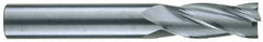 RobbJack - 5/8", 7/8" LOC, 5/8" Shank Diam, 3-1/2" OAL, 4 Flute, Solid Carbide Square End Mill - Single End, Uncoated, Spiral Flute, 30° Helix, Centercutting, Right Hand Cut, Right Hand Flute, Series TS-401 - Apex Tool & Supply