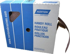 Norton - 2" x 50 Yd 60 Grit Aluminum Oxide Cloth Roll - Medium Grade, J Weighted Backing - Apex Tool & Supply