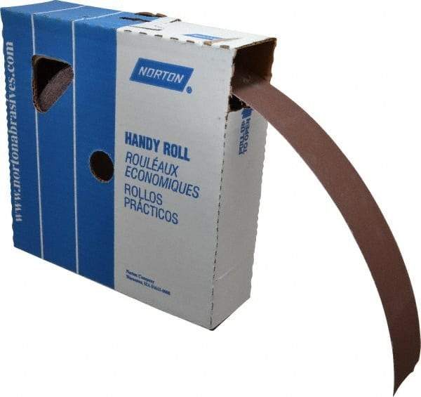 Norton - 2" x 50 Yd 320 Grit Aluminum Oxide Cloth Roll - Extra Fine Grade, J Weighted Backing - Apex Tool & Supply