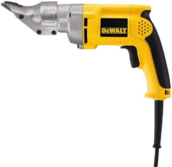 DeWALT - 2,500 SPM, 120 Volt, Pistol Grip Handle, Handheld Electric Shear - 18 Gauge (Mild Steel) & 20 Gauge (Stainless Steel) Cutting Capacity - Apex Tool & Supply