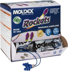 Moldex - Metal Detectable, Reusable, Corded, 27 dB Earplugs - Blue - Apex Tool & Supply