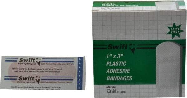 North - 3" Long x 1" Wide, General Purpose Self-Adhesive Bandage - Beige, Plastic Bandage - Apex Tool & Supply