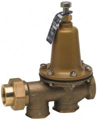 Watts - 300 Max psi Water Pressure Reducing Valve - 1" FPT Union x FPT Connection, 8" High x 6-3/4" Wide, 25 to 75 psi Reduced Pressure Range - Apex Tool & Supply