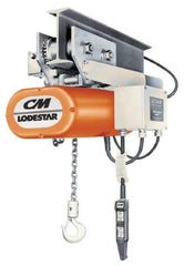 CM - 1/4 Ton Capacity, Electric Chain Hoist - 15' Max Lift, 14-1/4" Min Headroom, 1 Chain - Apex Tool & Supply