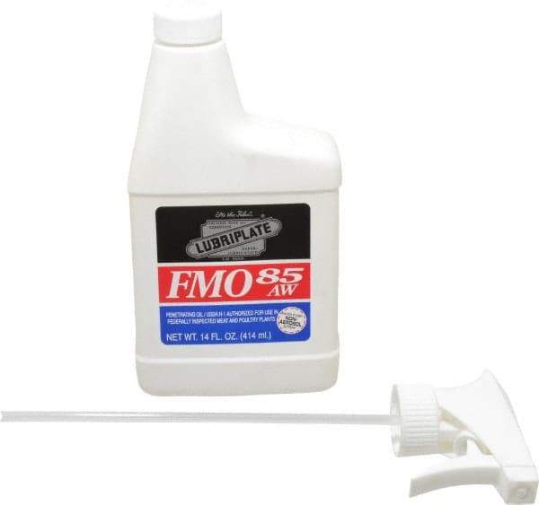 Lubriplate - 14 oz Bottle Mineral Multi-Purpose Oil - SAE 5W, ISO 22, 21 cSt at 40°C & 4 cSt at 100°C, Food Grade - Apex Tool & Supply