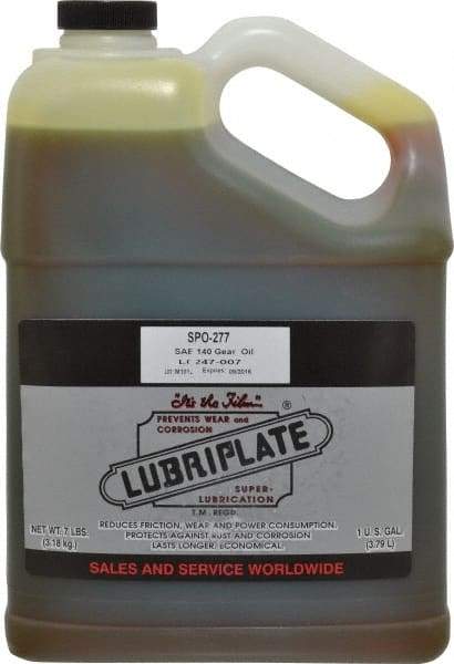 Lubriplate - 1 Gal Bottle, Mineral Gear Oil - 148 SUS Viscosity at 210°F, 2260 SUS Viscosity at 100°F, ISO 460 - Apex Tool & Supply