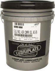 Lubriplate - 5 Gal Pail, ISO 100, SAE 30, Air Compressor Oil - 430 Viscosity (SUS) at 100°F, 63 Viscosity (SUS) at 210°F, Series AC-2A - Apex Tool & Supply