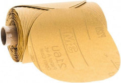 3M - Adhesive PSA Disc - Extra Fine Grade, Gold, Paper Backing, Flexible, Use with Random Orbital Sanders - Apex Tool & Supply