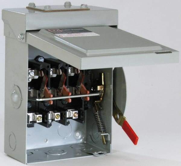 Eaton Cutler-Hammer - 200 Amp, 240 VAC, 3 Pole Nonfused Safety Switch - NEMA 3R, 3 Phase, 15 hp at 240 VAC (Single Phase), 50 hp at 240 VAC (Triple Phase), 3PST Contact Form - Apex Tool & Supply