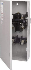 Eaton Cutler-Hammer - 100 Amp, 240 VAC, 2 Pole Fused Safety Switch - NEMA 1, 1 Phase, 7-1/2 to 15 hp at 240 VAC (Single Phase), 15 to 30 hp at 240 VAC (Triple Phase), DPST Contact Form - Apex Tool & Supply