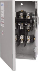 Eaton Cutler-Hammer - 60 Amp, 240 VAC, 3 Pole Fused Safety Switch - NEMA 1, 1 Phase, 3 to 10 hp at 240 VAC (Single Phase), 7-1/2 to 15 hp at 240 VAC (Triple Phase), 3PST Contact Form - Apex Tool & Supply