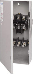 Eaton Cutler-Hammer - 100 Amp, 240 VAC, 3 Pole Fused Safety Switch - NEMA 1, 1 Phase, 7-1/2 to 15 hp at 240 VAC (Single Phase), 15 to 30 hp at 240 VAC (Triple Phase), 3PST Contact Form - Apex Tool & Supply