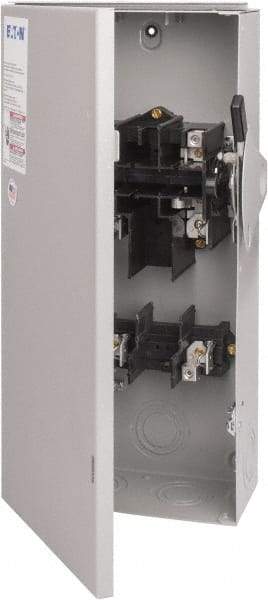 Eaton Cutler-Hammer - 100 Amp, 240 VAC, 2 Pole Fused Safety Switch - NEMA 3R, 3 Phase, 7-1/2 to 15 hp at 240 VAC (Single Phase), 15 to 30 hp at 240 VAC (Triple Phase), DPST Contact Form - Apex Tool & Supply