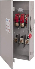 Eaton Cutler-Hammer - 200 Amp, 250 VDC, 480-600 VAC, 3 Pole Fused Safety Switch - NEMA 1, 1 Phase, 50 hp at 480/600 VAC (Single Phase), 125 hp at 480 VAC, 150 hp at 600 VAC (Triple Phase), 3PST Contact Form - Apex Tool & Supply