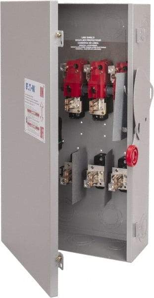 Eaton Cutler-Hammer - 200 Amp, 250 VDC, 480-600 VAC, 3 Pole Fused Safety Switch - NEMA 1, 1 Phase, 50 hp at 480/600 VAC (Single Phase), 125 hp at 480 VAC, 150 hp at 600 VAC (Triple Phase), 3PST Contact Form - Apex Tool & Supply