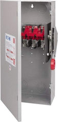 Eaton Cutler-Hammer - 100 Amp, 250 VDC, 480-600 VAC, 3 Pole Nonfused Safety Switch - NEMA 1, 1 Phase, 40 hp at 480 VAC, 50 hp at 600 VAC (Single Phase), 75 hp at 480 VAC, 100 hp at 600 VAC, 20 hp at 250 VDC (Triple Phase), 3PST Contact Form - Apex Tool & Supply