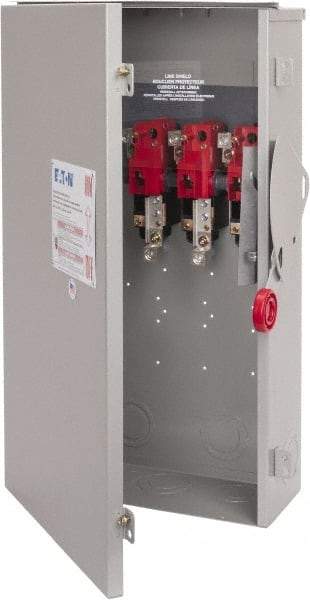 Eaton Cutler-Hammer - 200 Amp, 250 VDC, 480-600 VAC, 3 Pole Nonfused Safety Switch - NEMA 3R, 3 Phase, 50 hp at 480/600 VAC (Single Phase), 125 hp at 480 VAC, 150 hp at 600 VAC (Triple Phase), 3PST Contact Form - Apex Tool & Supply
