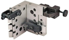 Suburban Tool - 4" Wide x 4" Deep x 4-1/2" High Steel Precision-Ground Angle Plate - V-Step Plate, Machined Holes on Surface, Open End, 1" Thick, Pair of Plates - Apex Tool & Supply