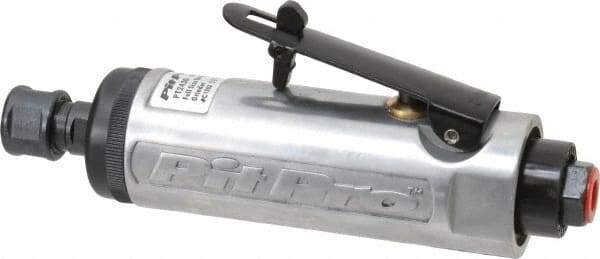 Pit-Pro - 1/4" Collet, Straight Handle, Straight Air Die Grinder - 20,000 RPM, Rear Exhaust, 0.5 hp, 4 CFM, 1/4" Inlet - Apex Tool & Supply